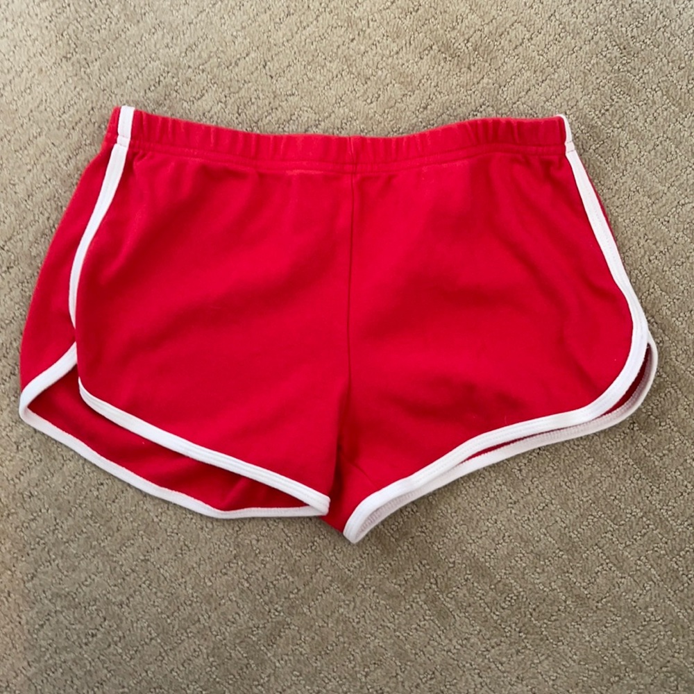 Red short shorts. Phish. Funky Bitch on the butt.